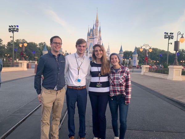 Spencer & friends in front of Cinderella's Castle